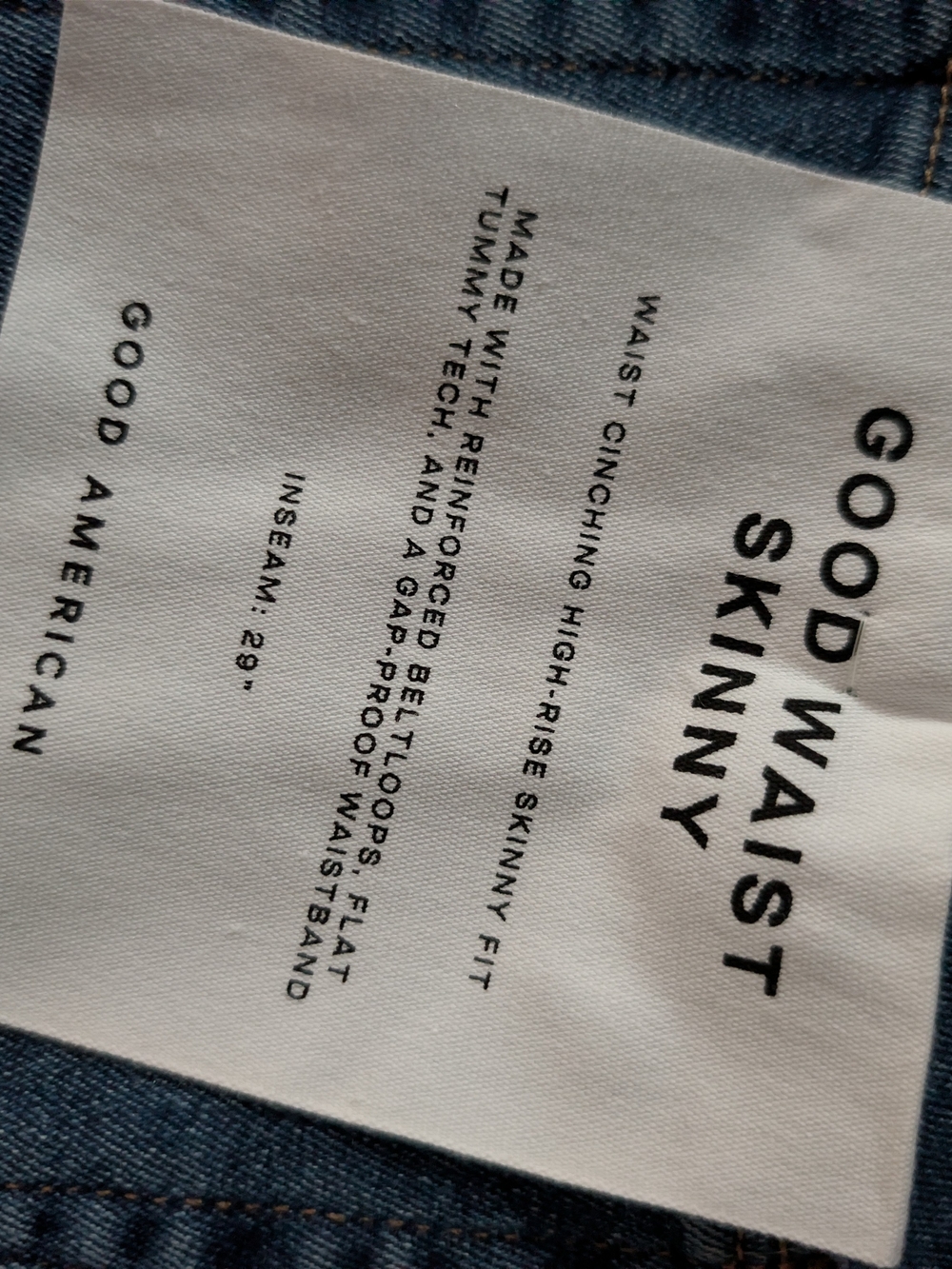 NWT Good American Good Waist Skinny Jeans High Rise Dark Wash Sz 6/28 - Picture 6 of 7